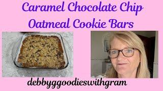 Caramel Chocolate Chip Oatmeal Cookie Bars