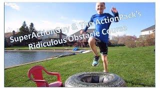 SuperActionGuy's ActionPack Negotiates a Backyard Obstacle Course!