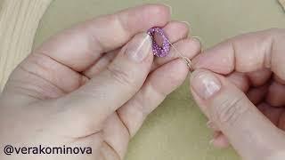 DIY. Серьги с кристаллом навет. МК.