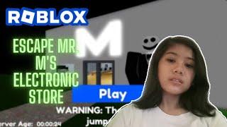 This game is creepy Escape Mr. M's Electronic Store Obby! #roblox #pinoy