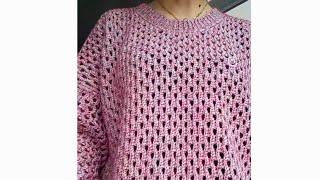 Tiğişi Ajurlu Kazak Yapımı (Part 4)@Renkhane4627_Ayten ce #tigisi #crochetblouse #ajurluörgü ‼️