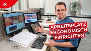 Ergonomie: Bildschirmarbeitsplatz einrichten | Richtig sitzen & stehen