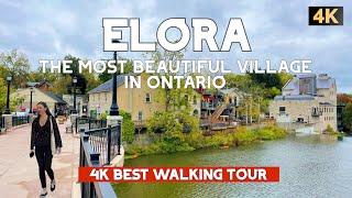 4K ELORA, the Most Beautiful Village in Ontario CANADA! | Best Walking Tour
