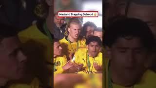 Haland angrily slaps dahoud during DFB cup finals