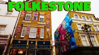 Walking Tour of Folkestone Kent: Exploring the Hidden Gems of the Coastal Town | March 2023 - (4K)