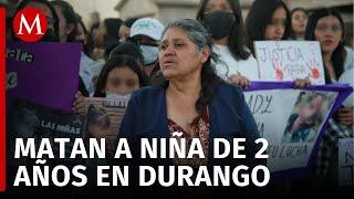 Familiares de Madelaine protestan en Durango exigiendo justicia por su muerte