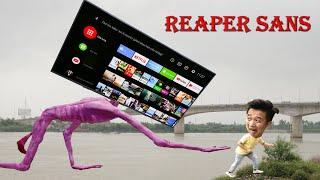 REAPER SANS Thử Thách Quỷ Đầu TV Ngoài Đời Thật | Challenge Siren Head TV In Real Life | Tân Paris