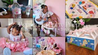 AUNTIE'S! It's Josie's 1st Birthday! Peppa Pig Party Prep | DIY Decor and More!