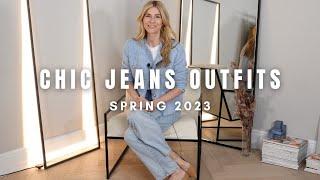 10 EFFORTLESSLY CHIC JEANS OUTFITS | Ways to Wear | SPRING SUMMER