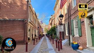 Exploring Philadelphia's Old City Neighborhood ️ [USA ] 4K Immersive Fall Tour