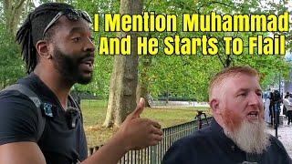 Speakers Corner - Part 1 - Hamza Runs From David, He Just Wants To Talk About Paul, Not Muhammad