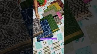 Kota Doria Cotton saree with price And Free shipping ।। Hand Block Print sarees