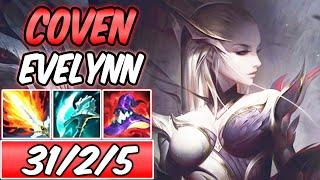 COVEN EVELYNN 1264 AP FULL ONE-SHOT S+ GAMEPLAY | Build & Runes | League of Legends