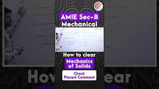 Mechanics of Solids | AMIE Sec-B Mechanical | Check Pinned Comment | #modulationinsitute #amie