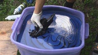 HYDRO DIPPING DEER SKULL IN SPRAY PAINT