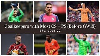 Goalkeepers with Most CS + PS in EPL 2021/22 (Before GW19)| Volume 132 | #Shorts | Maddie's Shorties