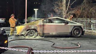 Cybertruck catches fire at DeKalb County Tesla dealership