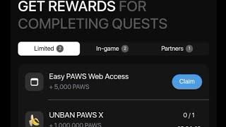 Paws  airdrop new task - Easy paws web access, how to solve successfully