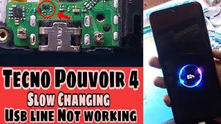 Tecno Pouvoir 4 Slow Charging Solution Fix / Charging Not Store Fix / Usb D+ D- Jumpers Solution