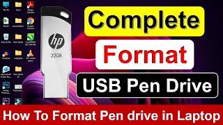 How To Format USB Pen Drive in Laptop/PC | USB Pen Drive Format On Windows 10