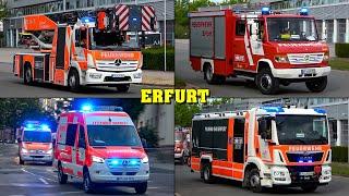[LNA als ELD & MLF] - Einsatzfahrt LÖSCHZUG & mehr | Feuerwehr ERFURT + Rettungsdienst & Polizei