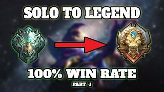 Solo To Legend 100% Win Rate Playing Only This "Weak" Hero (Pt.1) | Mobile Legends