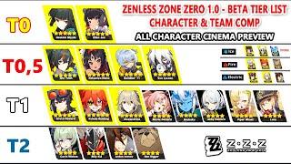 Zenless Zone Zero 1.0 - Beta Tier List Character & Team Comp - All Character Cinema Preview