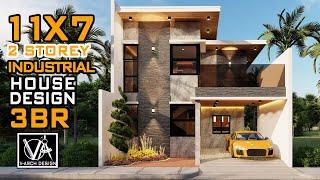 2 STOREY INDUSTRIAL HOUSE DESIGN 80 SQM 3 BEDROOM