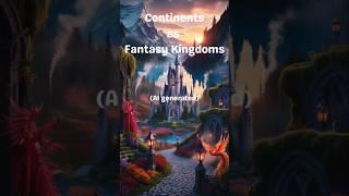 Continents as Fantasy Kingdoms | AI generated #shorts