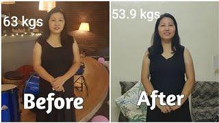 9 kgs loss in 54 days  Before and after