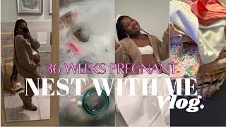 Nest With Me Vlog ~ For Baby #2 |Appt recap + Washing & sterilizing+ Bedside cart+Postpartum care!