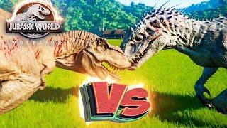 Ти-РЕКС VS ИНДОМИНУС РЕКС - Схватки Динозавров - Jurassic World EVOLUTION #1