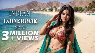 [4K] AI ART Indian Lookbook Girl Al Art video - Gawadar Beach