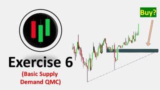 Exercise Day 6 :Basic Supply Demand Continuation QMC #tradingpsychology #trading  #supplyanddemand