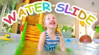 Water Slides for Kids with Spelling - Indoor Family Water Park Fun