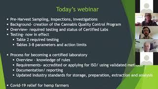 Hemp Testing and Lab Certification for Compliance with the Vermont Hemp Program