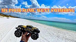 Can My 50 Dollar Rc Car Be Any Good On The Beach With The Paddle Tires? I Almost Lost It!