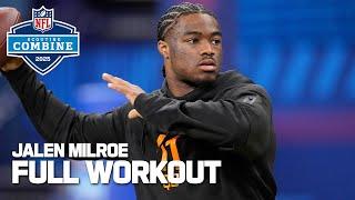 Jalen Milroe's 2025 NFL Scouting Combine workout