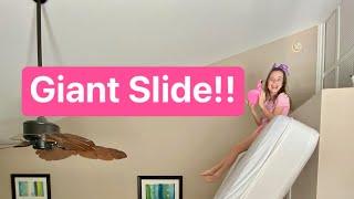 We built a HUGE Slide in our Hotel Room!!