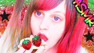 ASMR  Strawberry English Muffin  Food, Sweets, Crunchy, Chewing, Snack, Mukbang 