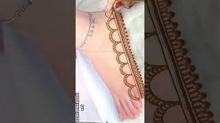 #shorts Easy border feet mehndi design |simple mehndi design |feet mehndi designs|pairon ki mehandi