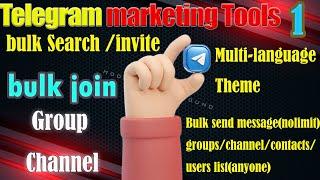 Telegram Marketing Tools   bulk send/invite/join   #telegram#telegramscrapergroup #telegramscraper