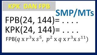 #MENENTUKAN KPK DAN FPB