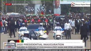 H.E John Mahama Arrives at Black Star Square for his Inauguration as Ghana's President!