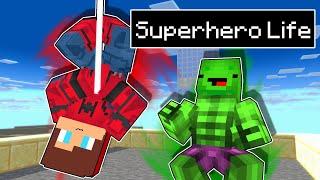 Maizen Having a SUPERHERO Life - Minecraft Parody Animation Mikey and JJ