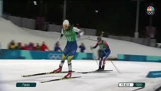 Best Call of 2018 Olympics, Jessie Diggins wins gold with incredible comeback on the klabo bakken!