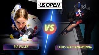 PIA FILLER VS CHRIS WATTANAWONNA | 2024 UK OPEN #billiards #nineball #9ballpool #highlights