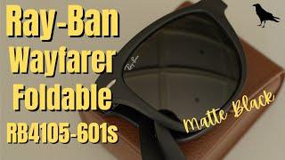 RAY-BAN Wayfarer Folding Sunglasses Preview| RB4105-601s (Matte Black)