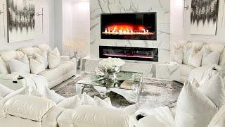 THE ULTIMATE GLAM LIVING ROOM MAKEOVER || glam decorating ideas