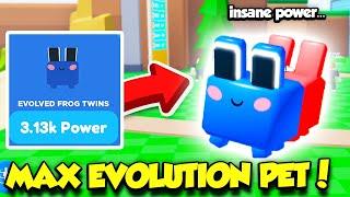 REACHING MAX EVOLUTION IN THE NEW PET SIMULATOR! *Pet Evolution Simulator* (Roblox)